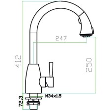 Смеситель для кухни Zorg Inox SZR-1951