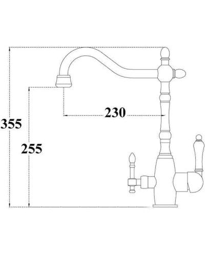 Смеситель для кухни с подключением к фильтру Zorg Sanitary ZR 312 YF-33-SATIN