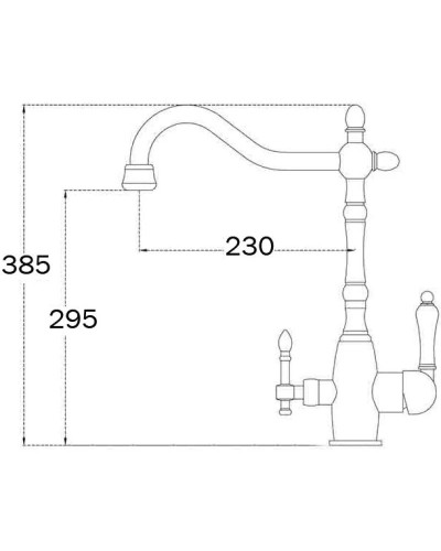 Смеситель для кухни с подключением к фильтру Zorg Sanitary ZR 312 YF-50-BR LIGHT