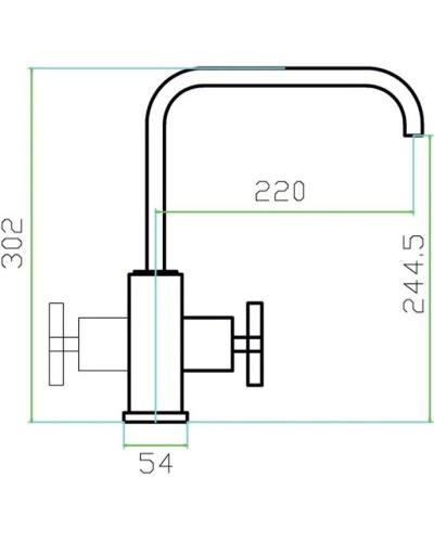 Смеситель для кухни Zorg Inox SZR-1554