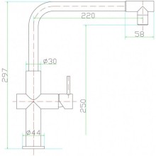 Смеситель для кухни Zorg Inox SZR-0911-19