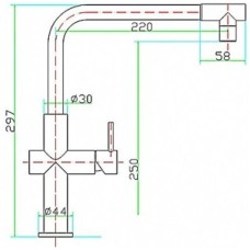 Смеситель для кухни Zorg Inox SZR-1721-19