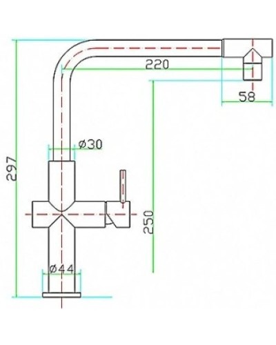 Смеситель для кухни Zorg Inox SZR-1721-19