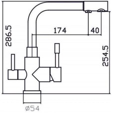 Смеситель для кухни с подключением к фильтру Zorg Inox SZR-1339 M