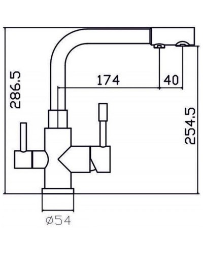 Смеситель для кухни с подключением к фильтру Zorg Inox SZR-1339 M