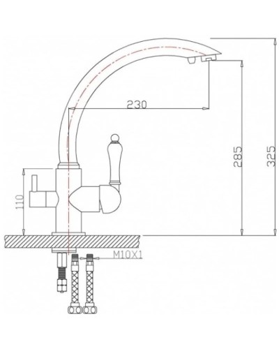 Смеситель для кухни с подключением к фильтру Zorg Sanitary ZR 314 YF-33 WHITE