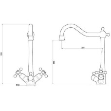 Смеситель для кухни с подключением к фильтру Zorg Sanitary ZR 515 YF
