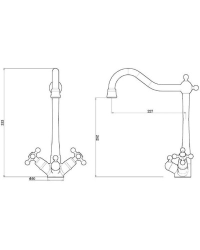 Смеситель для кухни с подключением к фильтру Zorg Sanitary ZR 515 YF