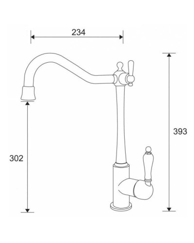Смеситель для кухни с подключением к фильтру Zorg Sanitary ZR 322-50 YF- BR