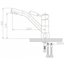 Смеситель для кухни с подключением к фильтру Zorg Sanitary ZR 400 KF-46