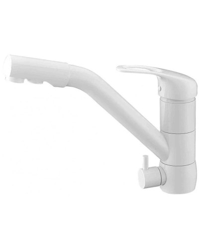 Смеситель для кухни с подключением к фильтру Zorg Sanitary ZR 400 KF-12 WHITE