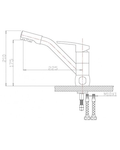 Смеситель для кухни с подключением к фильтру Zorg Sanitary ZR400KF12KOFE
