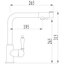 Смеситель для кухни с подключением к фильтру Zorg Sanitary ZR 320 YF-33