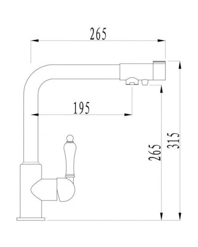 Смеситель для кухни с подключением к фильтру Zorg Sanitary ZR 320 YF-33