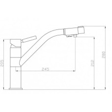 Смеситель для кухни с подключением к фильтру Zorg Sanitary ZR 401 KF