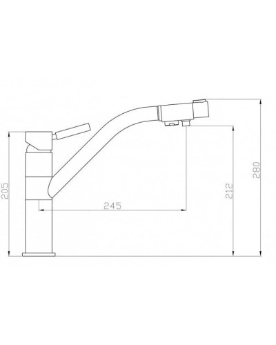 Смеситель для кухни с подключением к фильтру Zorg Sanitary ZR 401 KF- BR