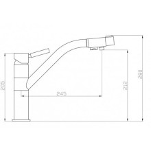 Смеситель для кухни с подключением к фильтру Zorg Sanitary ZR401KFKBAPC