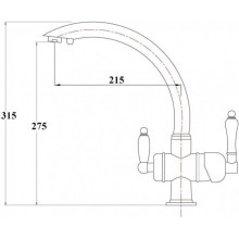 Смеситель для кухни с подключением к фильтру Zorg Sanitary ZR 327 YF BR LIGHT