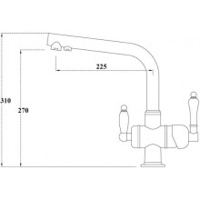 Смеситель для кухни с подключением к фильтру Zorg Sanitary ZR328YFPECOCHHYI