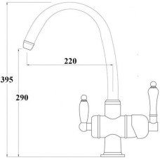Смеситель для кухни с подключением к фильтру Zorg Sanitary ZR 329 YF SATIN