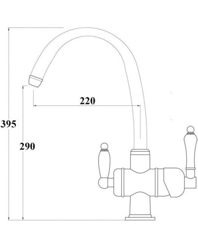 Смеситель для кухни с подключением к фильтру Zorg Sanitary ZR 329 YF SATIN