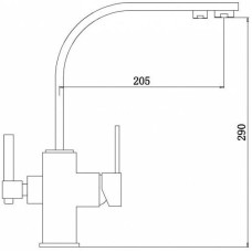 Смеситель для кухни с подключением к фильтру Zorg Sanitary ZR 332 YF NICKEL
