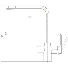 Смеситель для кухни с подключением к фильтру Zorg Sanitary ZR334YFKBAPC
