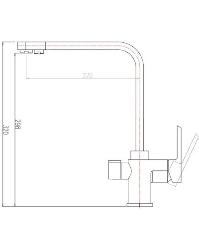 Смеситель для кухни с подключением к фильтру Zorg Sanitary ZR334YFKBAPC