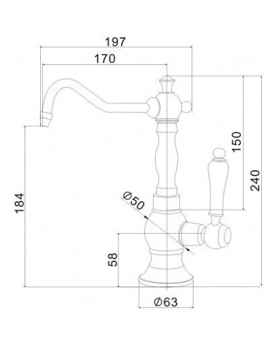 Кран для фильтра Zorg Stone ZR 01 BRONZE