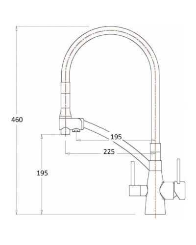 Смеситель для кухни с подключением к фильтру Zorg Sanitary ZR 338-6 YF