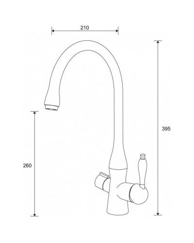 Смеситель для кухни с подключением к фильтру Zorg Sanitary ZR 339 YF SATIN