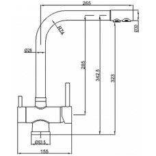 Смеситель для кухни с подключением к фильтру Zorg Sanitary ZR348YFXPOMCHEPMETAL