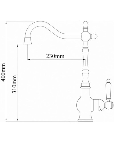 Смеситель для кухни Zorg Stone ZR 365 Y BEIJE