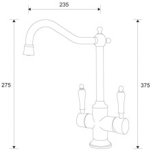 Смеситель для кухни с подключением к фильтру Zorg Sanitary ZR 344 YF STEEL