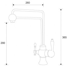Смеситель для кухни с подключением к фильтру Zorg Sanitary ZR 345 YF STEEL