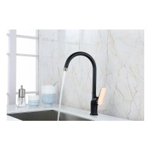 Смеситель для кухни Lemark Bronx LM3705BLR Черный Золото