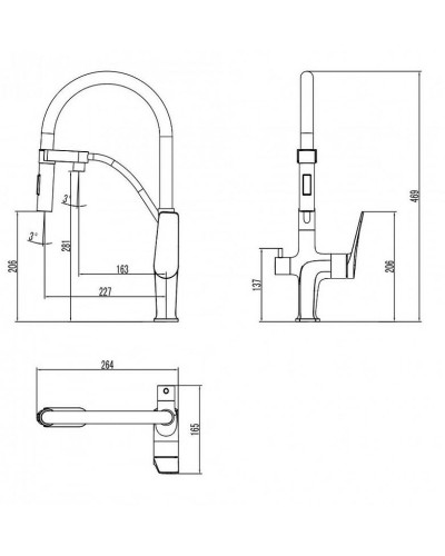 Смеситель для кухни Lemark Bronx LM3761BL Черный