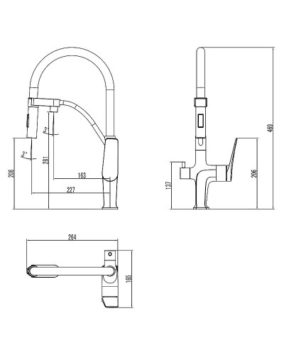 Смеситель для кухни Lemark Comfort LM3074C-White Хром Белый