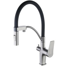 Смеситель для кухни Lemark Bronx LM3761GM Графит