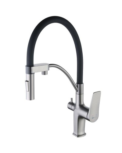 Смеситель для кухни Lemark Bronx LM3761GM Графит