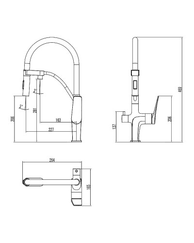 Смеситель для кухни Lemark Bronx LM3761GM Графит