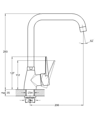 Смеситель для кухни G.Lauf ZOP4-A045KH