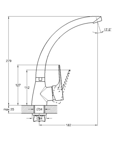 Смеситель для кухни G.Lauf ZOP4-B045KH