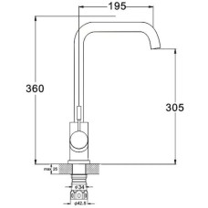 Смеситель для кухни G.Lauf ZAP4-B090