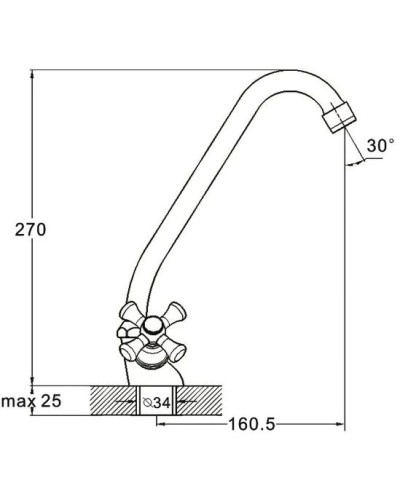 Смеситель для кухни G.Lauf QMT4-A722