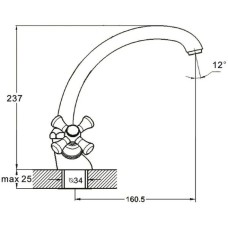 Смеситель для кухни G.Lauf QMT4-B722