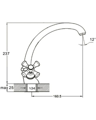 Смеситель для кухни G.Lauf QMT4-B722