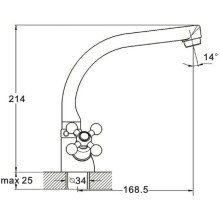Смеситель для кухни G.Lauf QMT4-D722