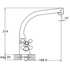 Смеситель для кухни G.Lauf QMT4-D722