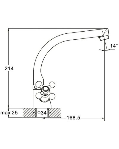 Смеситель для кухни G.Lauf QMT4-D722